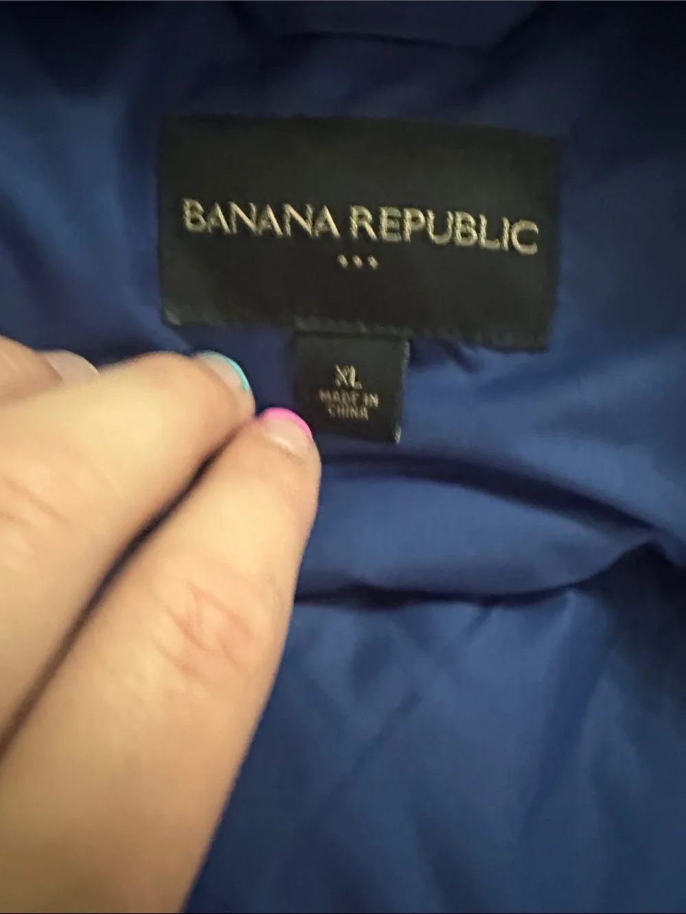 Banana Republic Mens Royal Blue Puffer Vest
